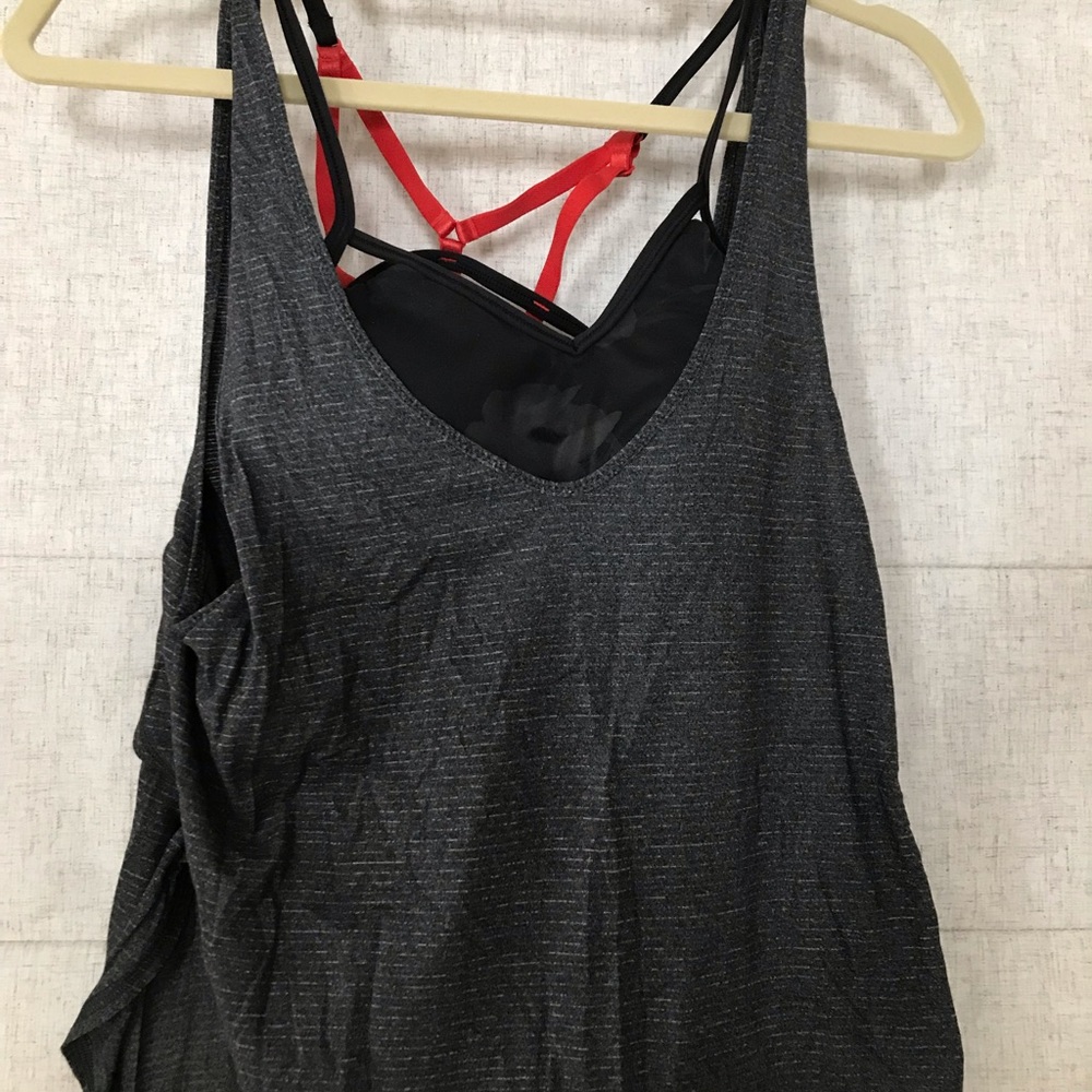 Athleta Cagey padded sports bra w/ top SET
